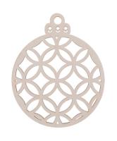 Opakowanie Bombka drewniana ażurowa 3szt biała