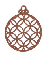 Opakowanie Bombka drewniana ażurowa 3szt malowana