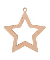 Opakowanie Bombka drewniana Gwiadka 3szt naturalna