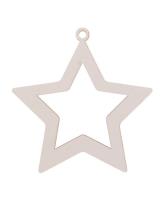 Opakowanie Bombka drewniana Gwiazdka 3szt biała