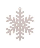 Opakowanie Bombka drewniana Płatek śniegu 3szt biała