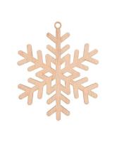 Opakowanie Bombka drewniana Płatek śniegu 3szt naturalna