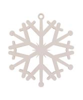 Opakowanie Bombka drewniana Śnieżynka 3szt biała