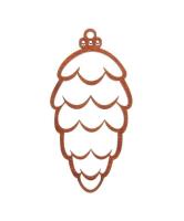 Opakowanie Bombka drewniana Szyszka 3szt malowana