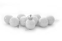 Opakowanie Bombki disco białe 9szt