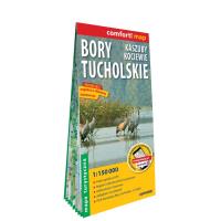 Bory Tucholskie, Kaszuby, Kociewie laminowana mapa turystyczna 1:150 000. Autor: Opracowanie zbiorowe. SmakLiter.pl Okładka książki Bory Tucholskie, Kaszuby, Kociewie laminowana mapa turystyczna 1:150 000