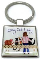 Opakowanie Brelok do kluczy K28 Crazy Cat Lady Kociara