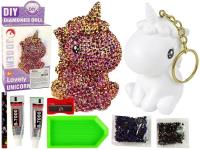 Opakowanie Brelok jednorożec diamentowy 3D DIY fioletowy