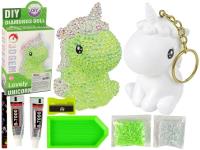 Opakowanie Brelok jednorożec diamentowy 3D DIY zielony