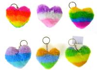 Opakowanie Brelok pluszowy serce 8x8cm MIX