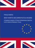 Brexit in British and German Political Discourse. Autor: Patrycja Kubicha. SmakLiter.pl Okładka książki Brexit in British and German Political Discourse