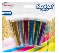 Opakowanie Brokat sypki 6 kolorów 3g