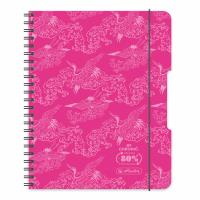 Brulion na spirali B5/80K kratka różowy (2szt). Wydawca: HERLITZ. SmakLiter.pl Opakowanie Brulion na spirali B5/80K kratka różowy (2szt)