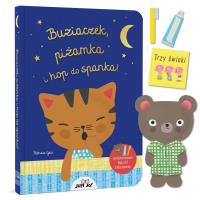 Buziaczek, piżamka i hop do spanka!. Autor: Geis Patricia, Kozaczewska-Golasz Hanna. SmakLiter.pl Okładka książki Buziaczek, piżamka i hop do spanka!