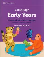 Cambridge Early Years Communication and Language for English as a Second Language Learner's Book 3C. Autor: Medwell Claire. SmakLiter.pl Okładka książki Cambridge Early Years Communication and Language for English as a Second Language Learner's Book 3C