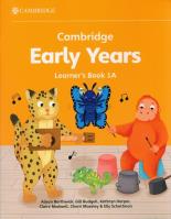 Okładka książki Cambridge Early Years Learner's Book 1A