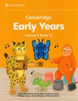 Okładka książki Cambridge Early Years Learner's Book 1C