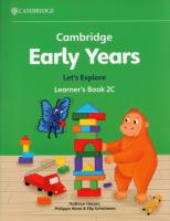 Cambridge Early Years Let's Explore Learner's Book 2C. Autor: Harper Kathryn, Hines Philippa, Schottman Elly. SmakLiter.pl Okładka książki Cambridge Early Years Let's Explore Learner's Book 2C
