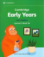 Cambridge Early Years Let's Explore Learner's Book 3A. Autor: Harper Kathryn, Hines Philippa, Schottman Elly. SmakLiter.pl Okładka książki Cambridge Early Years Let's Explore Learner's Book 3A