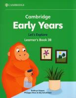 Cambridge Early Years Let's Explore Learner's Book 3B. Autor: Harper Kathryn, Hines Philippa, Schottman Elly. SmakLiter.pl Okładka książki Cambridge Early Years Let's Explore Learner's Book 3B