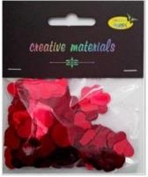 Opakowanie Cekiny serca czerwone 20g