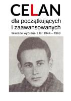 Okładka książki Celan dla początkujących i zaawansowanych Wiersze wybrane z lat 1940-1969