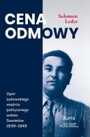 Cena odmowy. Autor: Salomon Leder. SmakLiter.pl Okładka książki Cena odmowy
