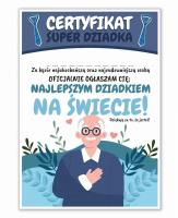 Opakowanie Certyfikat A4 Dzień Super Dziadka 5szt