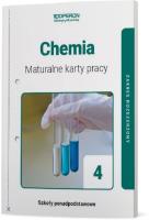 Chemia maturalne karty pracy 4 liceum i technikum  zakres rozszerzony. Autor: Malecha Piotr. SmakLiter.pl Okładka książki Chemia maturalne karty pracy 4 liceum i technikum  zakres rozszerzony