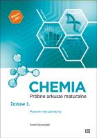 Chemia. Próbne arkusze maturalne zestaw 1 zakres rozszerzony. Autor: Kamil Kaznowski. SmakLiter.pl Okładka książki Chemia. Próbne arkusze maturalne zestaw 1 zakres rozszerzony