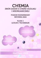 Chemia Zb. zadań 1 LO i technikum PR. Autor: Grażyna Bieniek. SmakLiter.pl Okładka książki Chemia Zb. zadań 1 LO i technikum PR