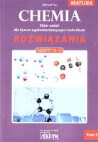 Chemia Zbiór zadań LO Rozwiązania do zeszyt. 10-12. Autor: Fau Michał. SmakLiter.pl Okładka książki Chemia Zbiór zadań LO Rozwiązania do zeszyt. 10-12