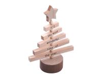 Opakowanie Choinka drewniana z gwiazdą naturalna 12x16cm