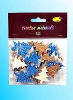 Choinki z pianki brokatowej kolorowe 60szt. Wydawca: Galeria Hobby. SmakLiter.pl Opakowanie Choinki z pianki brokatowej kolorowe 60szt