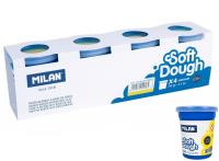 Opakowanie Ciastolina MILAN BASIC 4 słoiczki x 116 g żółta