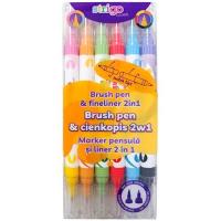 Opakowanie Cienkopis dwustronny 6 kolorów