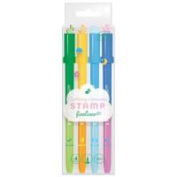 Opakowanie Cienkopis z pieczątką 2w1 4 kolory