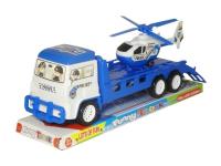 Opakowanie Ciężarówka policyjna z przyczepą i helikopterem