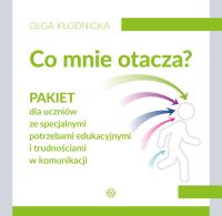 Co mnie otacza? Pakiet dla uczniów ze specjalnymi potrzebami edukacyjnymi i trudnościami w komunikacji. Autor: Olga Kłodnicka. SmakLiter.pl Okładka książki Co mnie otacza? Pakiet dla uczniów ze specjalnymi potrzebami edukacyjnymi i trudnościami w komunikacji