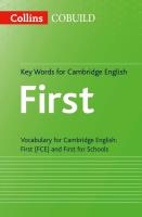Collins COBUILD Key Words for Cambridge English First. Wydawca: HarperCollins Publishers UK. SmakLiter.pl Opakowanie Collins COBUILD Key Words for Cambridge English First