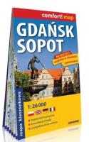 Comfort! map Gdańsk Sopot 1:26 000 plan mini 2023. Autor:   Praca zbiorowa. SmakLiter.pl Okładka książki Comfort! map Gdańsk Sopot 1:26 000 plan mini 2023