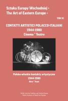 Contatti artistici polacco-italiani 1944–1980. Autor: Opracowanie zbiorowe. SmakLiter.pl Okładka książki Contatti artistici polacco-italiani 1944–1980