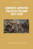 Contatti artistici polacco–italiani 1871-1939. Autor: Opracowanie zbiorowe. SmakLiter.pl Okładka książki Contatti artistici polacco–italiani 1871-1939