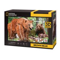 Cubic Fun Puzzle 3D National Geographic Zagrożone zwierzęta - Niedźwiedź Brunatny. Wydawca: Cubic Fun. SmakLiter.pl Opakowanie Cubic Fun Puzzle 3D National Geographic Zagrożone zwierzęta - Niedźwiedź Brunatny