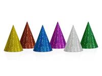 Czapeczki holograficzne 16cm 120szt. Wydawca: PartyDeco. SmakLiter.pl Opakowanie Czapeczki holograficzne 16cm 120szt
