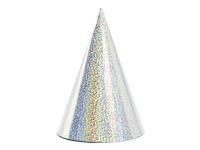 Czapeczki holograficzne srebrne 16cm 6szt. Wydawca: PartyDeco. SmakLiter.pl Opakowanie Czapeczki holograficzne srebrne 16cm 6szt