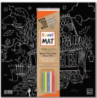 Opakowanie Czarna mata Strigo Funny Mat Halloween 40x40 cm + kreda