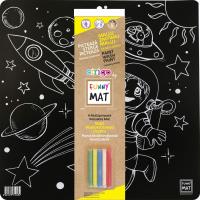 Opakowanie Czarna mata Strigo Funny Mat Space 40x40 cm + kreda
