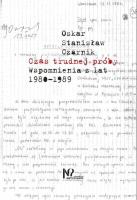 Czas trudnej próby. Autor: Czarnik Oskar. SmakLiter.pl Okładka książki Czas trudnej próby