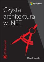 Czysta architektura w .NET. Autor: Dino Esposito. SmakLiter.pl Okładka książki Czysta architektura w .NET